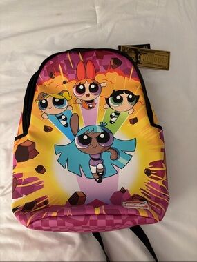 Sprayground Kids Backpack - Pink, Yellow, Blue, Orange, Black Powerpuff Girls
